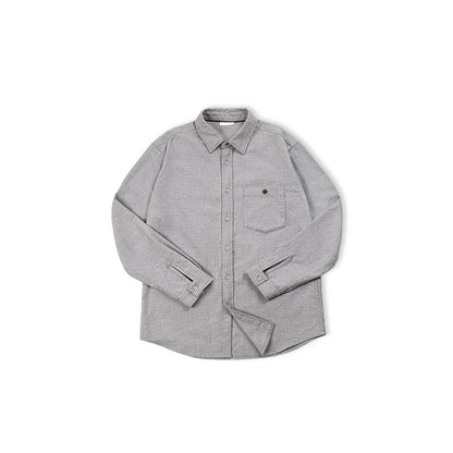 Maden Grey Cotton Flannel Shirt
